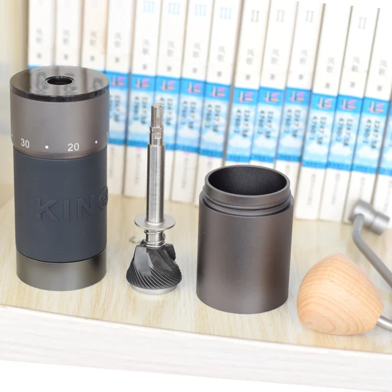 Kingrinder K4 /K6 수동 커피 그라인더 휴대용 밀 420스테인리스 스틸 48mm 스테인리스 스틸 티타늄 도금 버