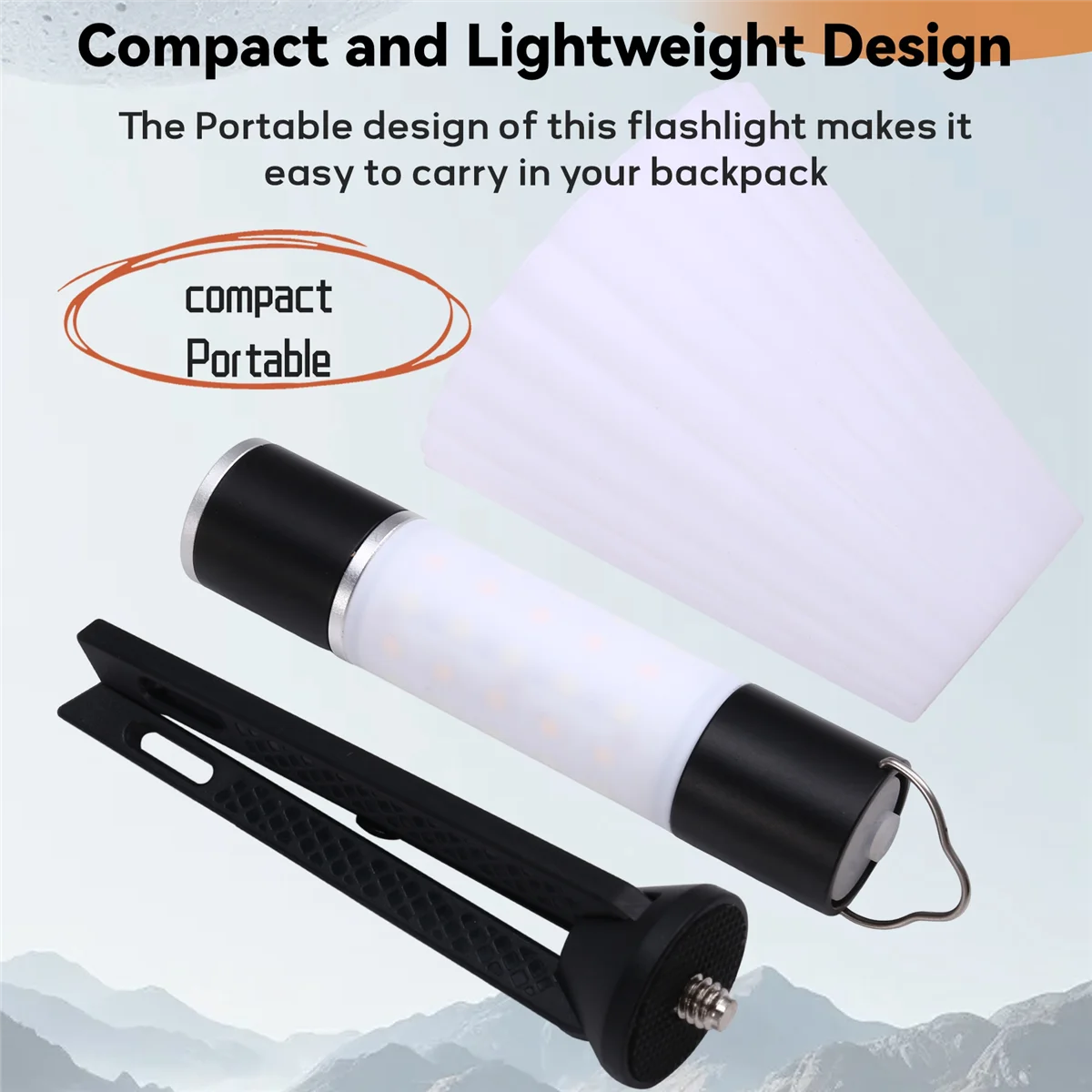 BAAU Multi-Functional Camping Light Rechargeable Flashlight Outdoor Camping Hiking Portable Light Outdoor Tent