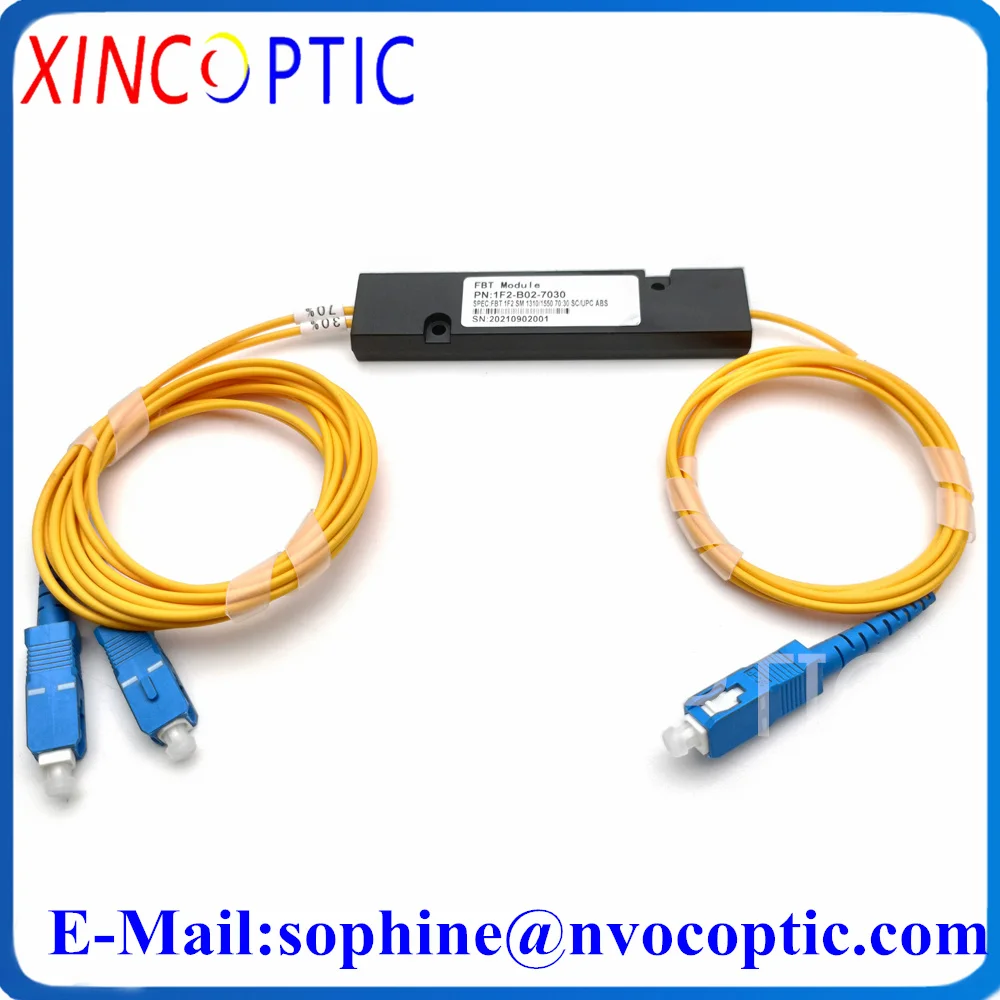 5/95,1X2 Fbt 1310/1550Nm Sc Upc In Fibra Accoppiatore, 1*2 10/90 15/85 20/80 25/75 30/70 65/35 40/60 50/50 55/45 2Way Ottica Plc Splitter