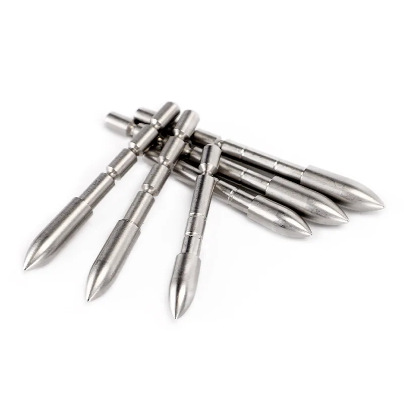12pcs archery arrowhead 70 80 90 100 110 120 Grain Stainless Steel Bullet Point Tip for ID 4.2 mm carbon Arrow Shaft Archery Bow Hunting