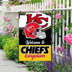 Chiefs Kingdom Spirit Double - Sided Garden Banner, 12x18 Yard Flag - 28x40inch
