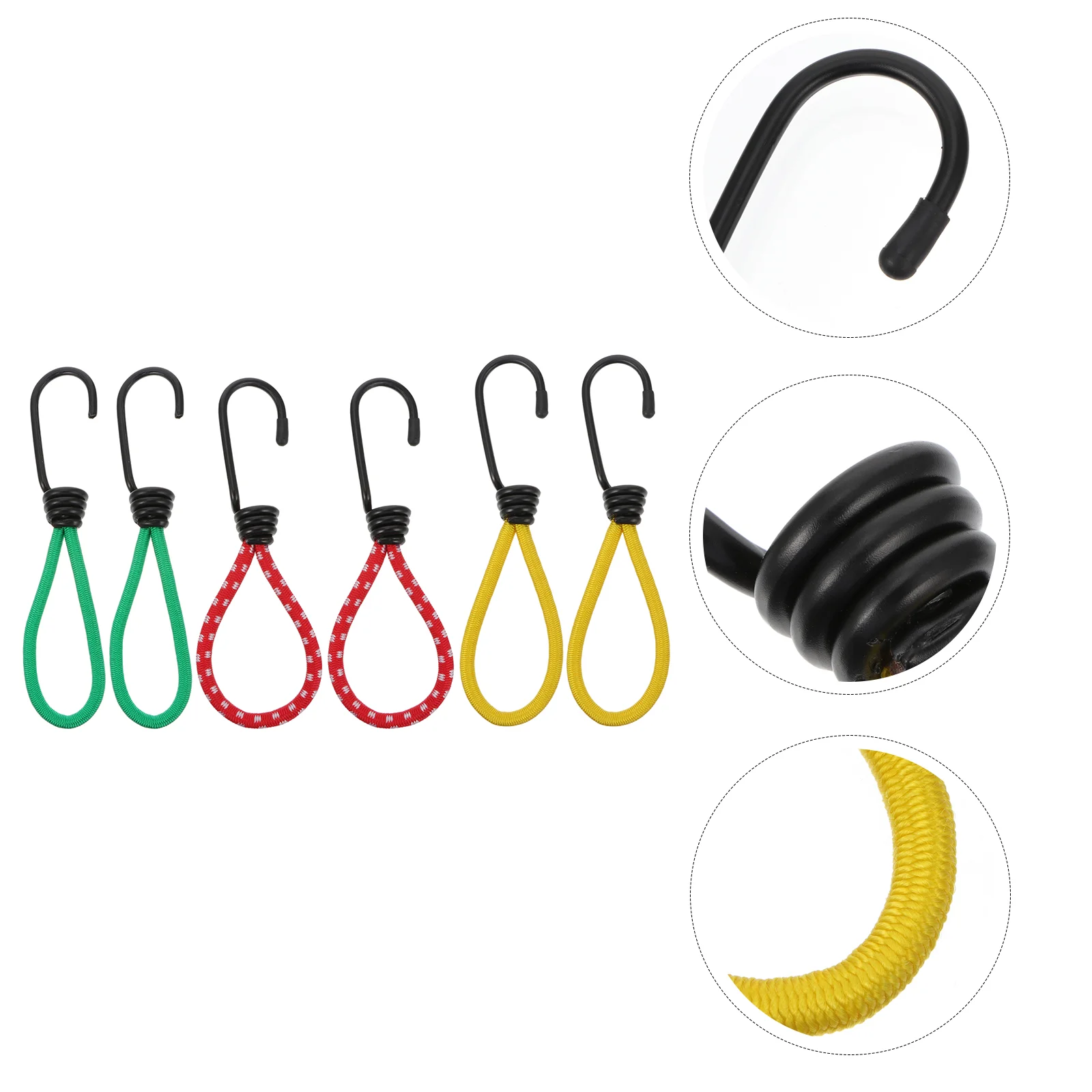 6 Pcs Tent Cord Hook Bungee Cords Clips Outdoor Tent Bungee Clips