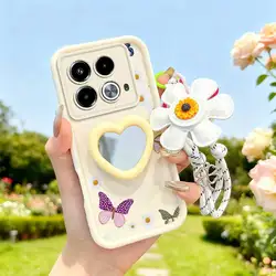 3 - Piece Colorful Butterfly Phone Case Set with Lanyard and Craft Embellishments for Infinix Note 60 (WHITE)