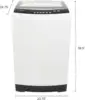 Portable Washing Machine 3.0 Cu. Ft. Capacity, Top Loading with Hot and Cold Water Inlets, 6 Cycles, Compact for 2