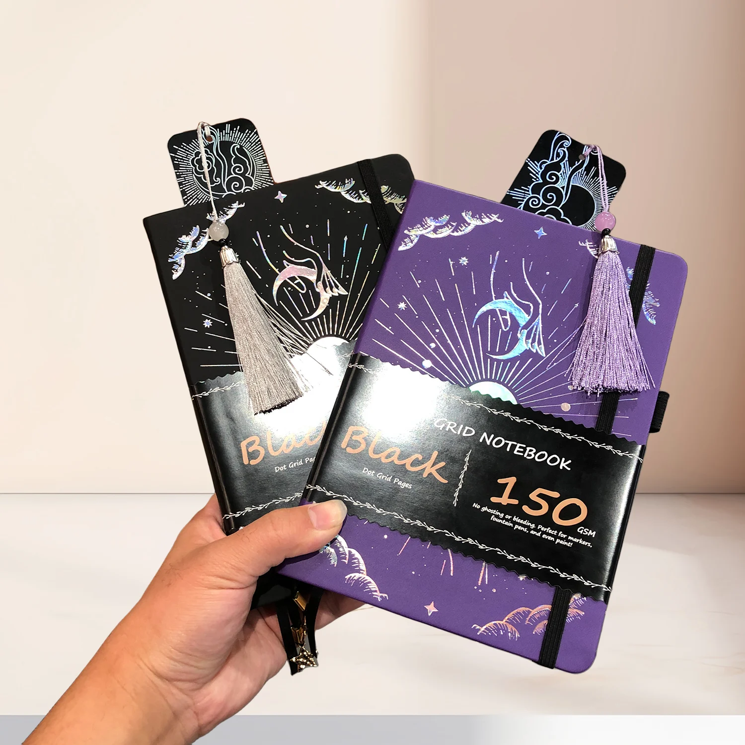 2 Pack PVC Bookmark Waterproof Curved Invariant Tassels Journal Notebook Books