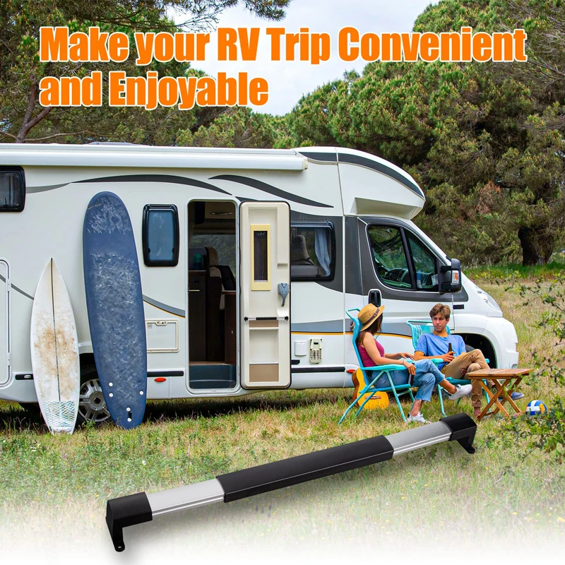 RV Screen Door Handle Grab Bar Adjustable From 21-5/8 Inch To 28-5/8 Inch Sturdy And Secure Non-Slip Grip rv door assist handle