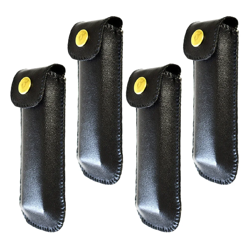 

4 Pcs Harmonica Bag Imitation Case Holster Portable Sturdy Cover Durable Faux