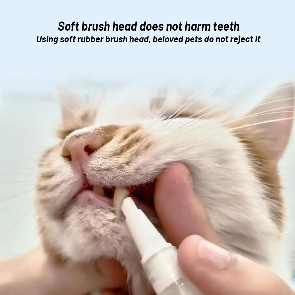 Pet Oral Repair Gel Pet Toothbrush Pen Teeth Cleaning Tool Oothbrush Toothpaste All-in-One Teeth Cleaning For Dogs And Cats