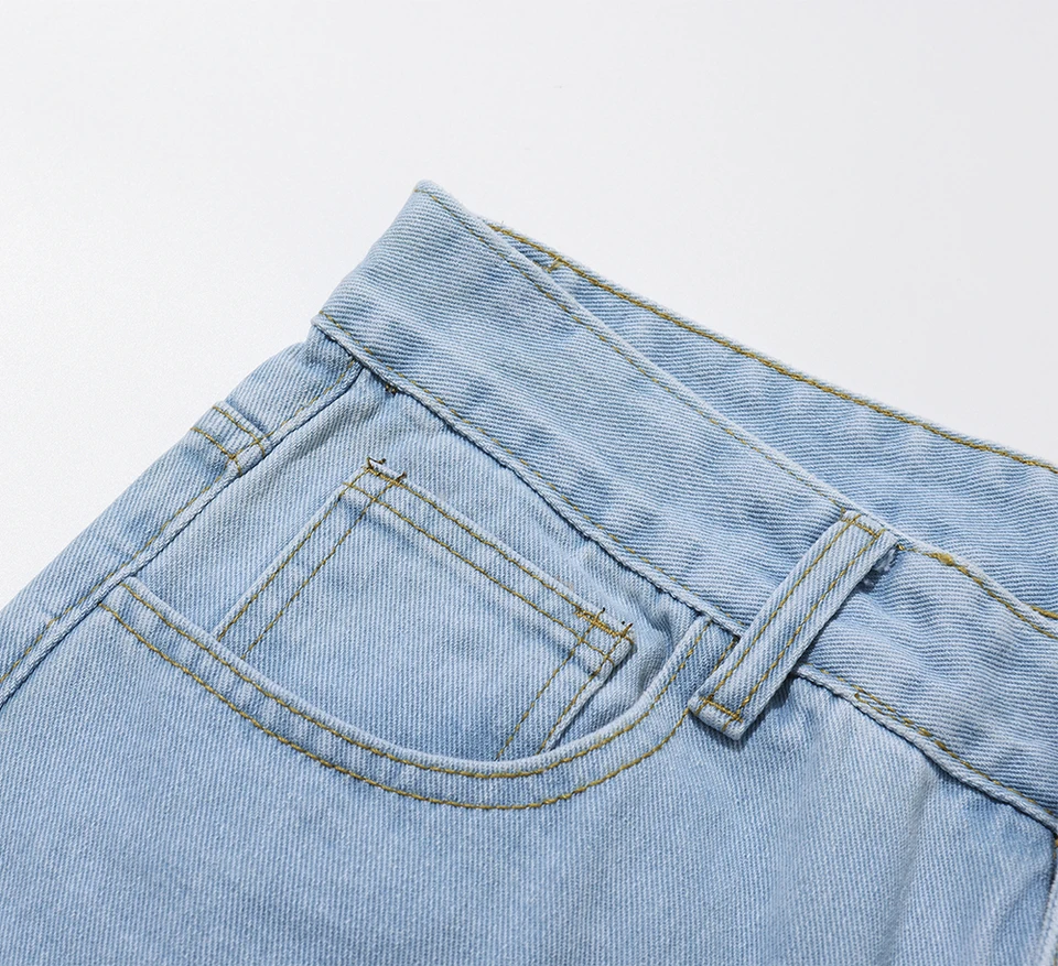 Men's Distressed Loose Straight Denim Jeans