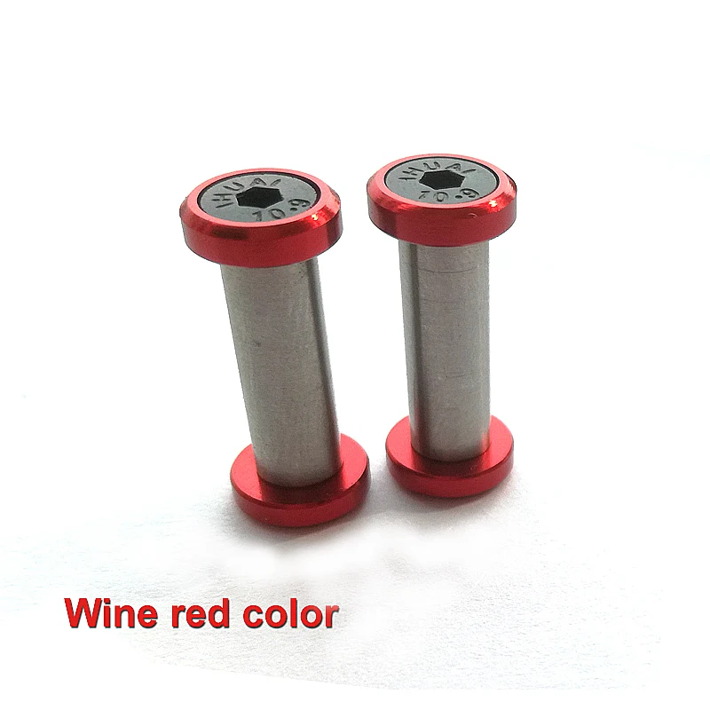 

6pcs 19.5mm or 14.5mm Wine Red Knife Handle Hexagon Screw For 5mm Hole DIY Tool