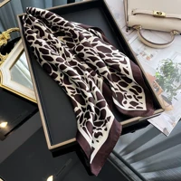 Luxury Square Silk Scarf for Women Hijab Hair Bands Neckerchief Female Satin Shawl Ribbon Headband Fashion Wraps Bandana 2024 4