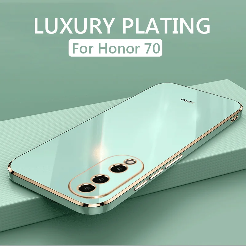 Custodia per telefono placcata di lusso per Honor 70 Pro Plus Honor70 Pro Plus + 5G Cover posteriore in silicone morbido antiurto TPU Fundas_voghion.com