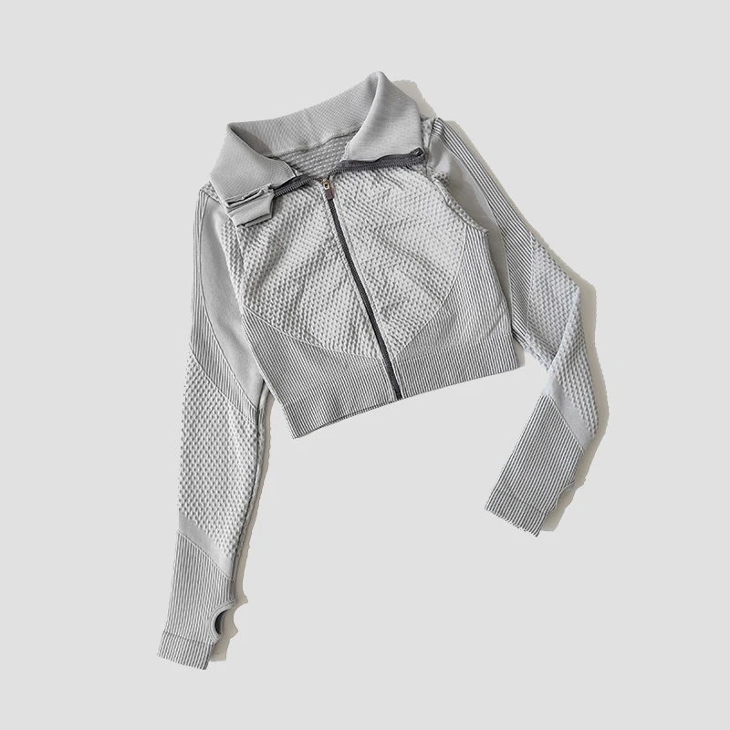 Yoga-Top Vital Seamless Yoga Shirt Women Fitness Zipper Long Sleeve Workout Tops Gym Clothes Sportswear Running T-Shirts