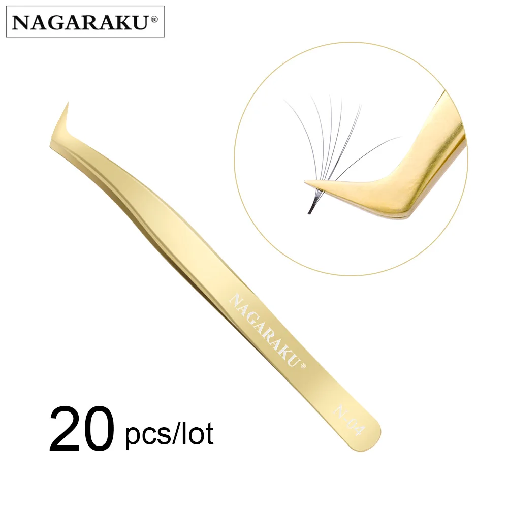 NAGARAKU20pcsBulkSaleRussianeyelashextensiontweezerseyelash
