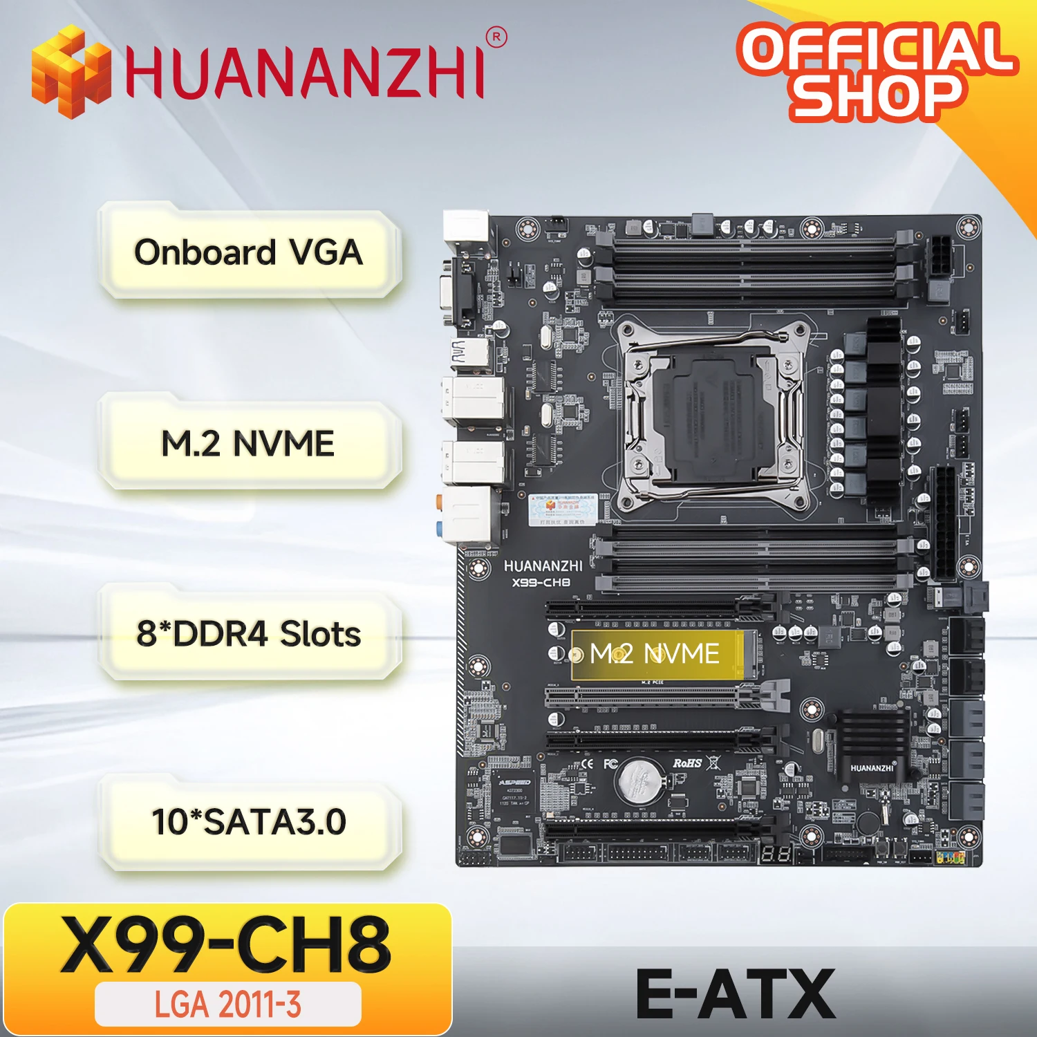 HUANANZHI X99 CH8 LGA 2011-3 XEON X99 Motherboard support
