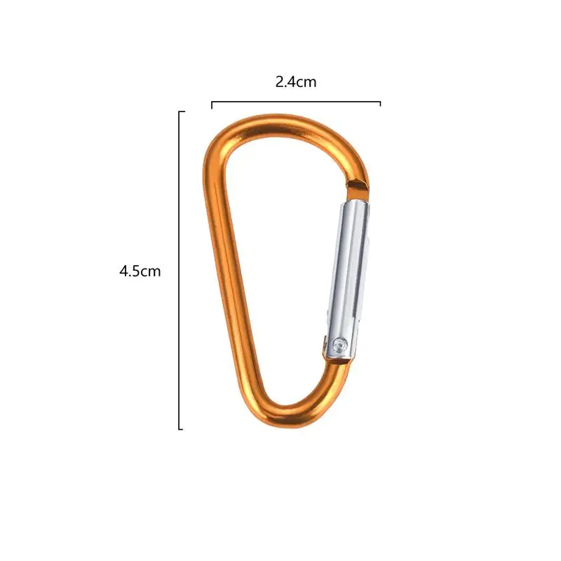 5# Carabiner Keychain 10/20PCS Alluminum D-ring Buckle Multi Colors Camping Backpack Buckle