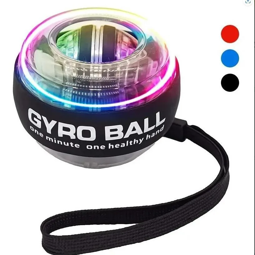 LED Wrist Ball Gyroscopic Power Wrist Ball Self-starting Gyro Gyroball Arm Hand Muscle Force Trainer Exercise Strengthener