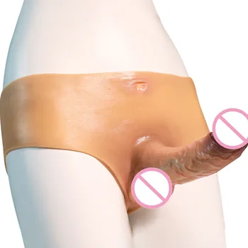 Wear Strap-on Silicone Dildo Penis Leather Pants Unisex Lesbian Gay Sex Tools for Females Strap on секс игрушки для двоих 5