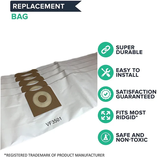 Dust Collection Bags Compatible With Ridgid VF3501 3 4.5 Gallon Wet Dry Vacuum Bags WD40500 WD40700 WD40501 WD45500 WD45220 AliExpress 6