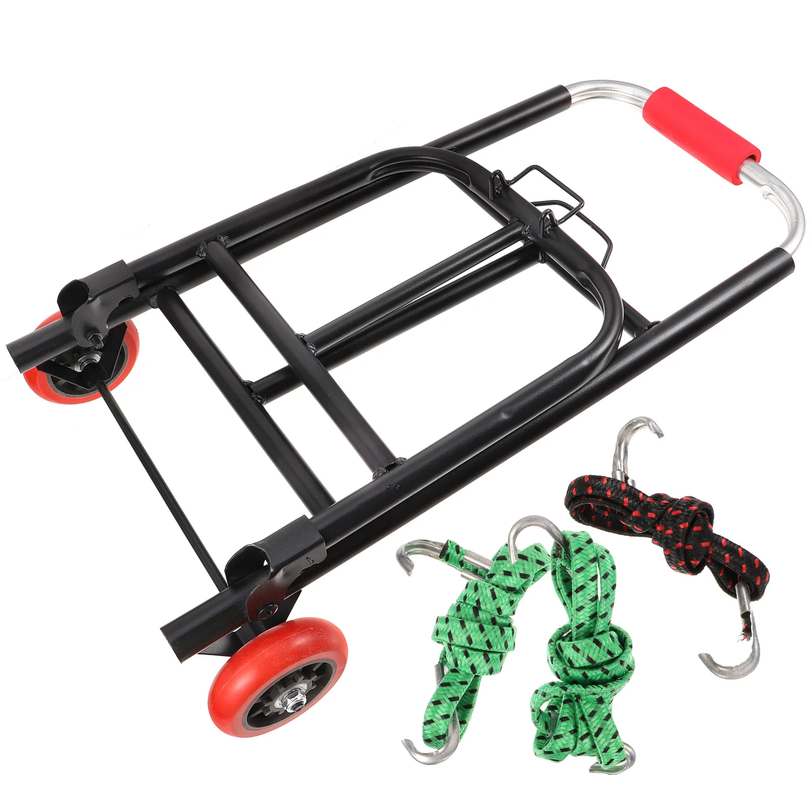 

Shopping Cart Iron Two-wheeled Trolley Foldable Trolley Hauling Truck Small Trailer