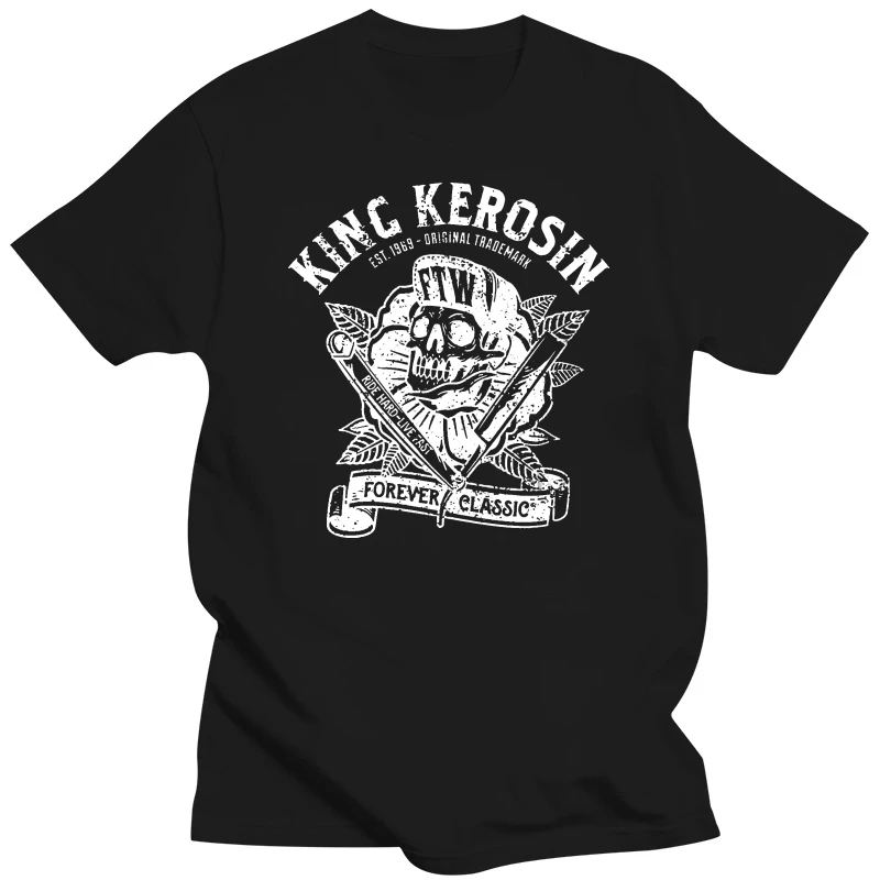 

brand tee-shirt tops King Kerosin Mens T-shirt Tee Forever Classic FTW Black 3XL MAN T-SHIRT cotton t shirts