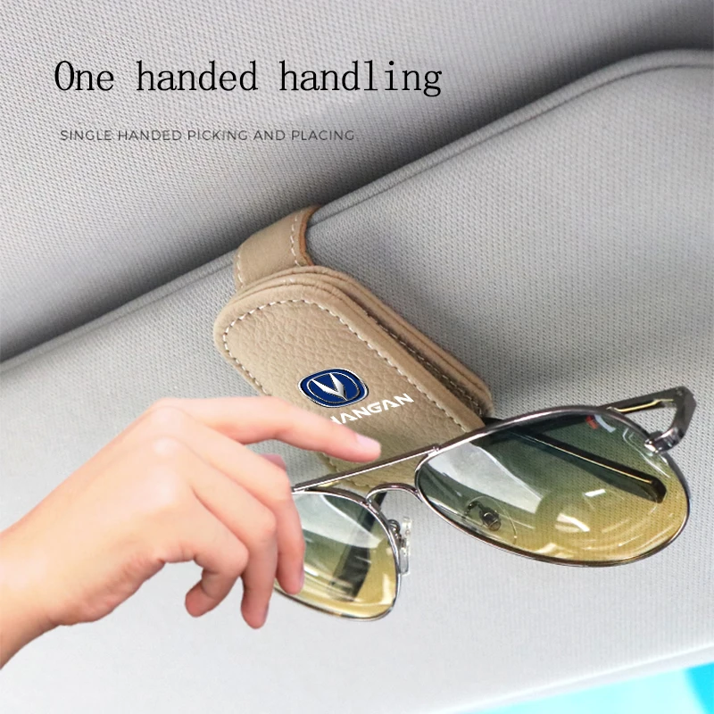 

For Changan X5 X7 CX70 CS55 Car Sun Visor Glasses Clip Leather Eyeglasses Clip Magnetic Sunglasses Clip Car Interior Accessories