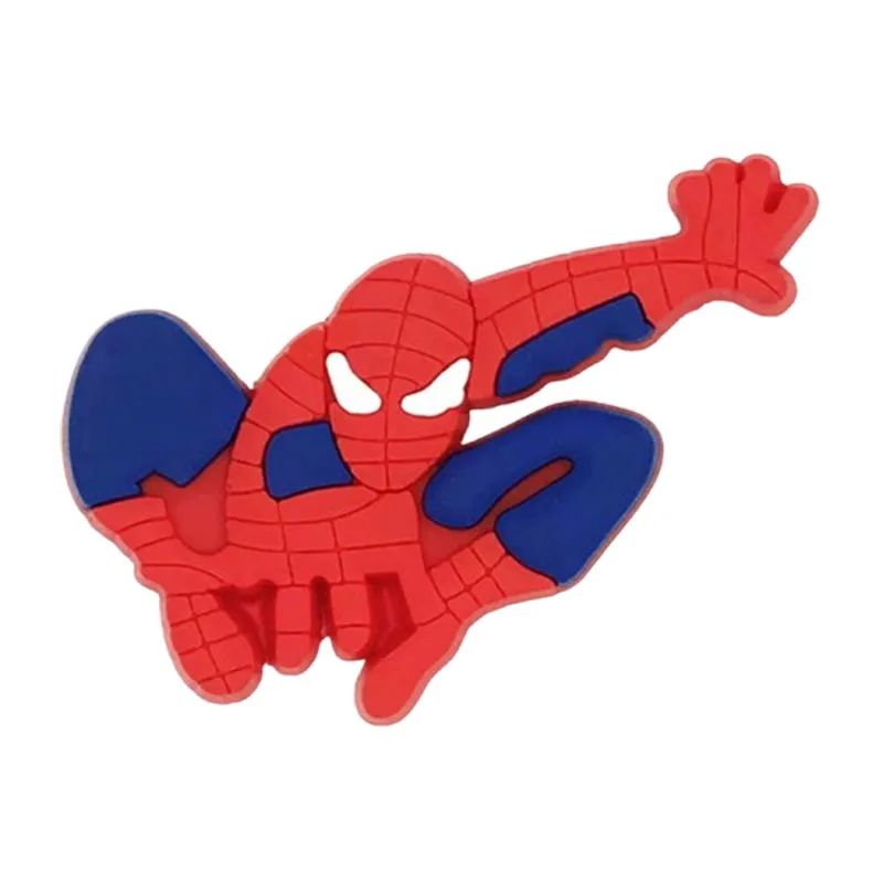 5-100PCS 디즈니 어벤저스 마블 슈퍼 히어로 신발 참 믹스 도매 PVC 장식 분리형 DIY 키드 방수 크리스마스 선물
