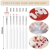 LINMANDA Nail Brush Set Including UV Gel Nail Art Brushes 3D Nail Extension Brush Double Ended Dotting Nail Pen For Nail 3