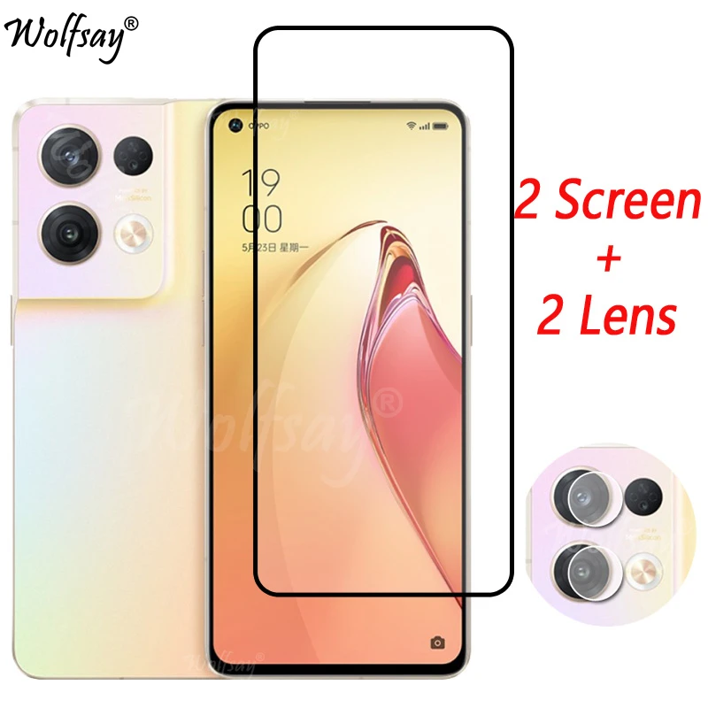 Vetro Temperato A Copertura Totale Per Oppo Reno 8 Pro 5G Protezione Dello Schermo Per Oppo Reno 8 Pro Vetro Della Fotocamera Per Oppo Reno 8 Pro 5G V