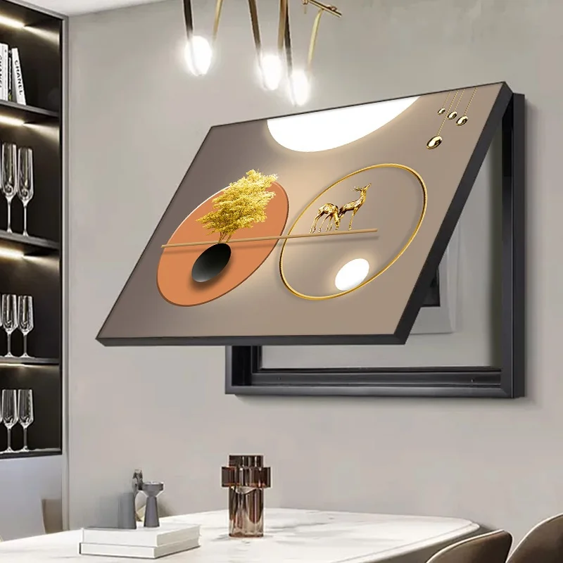 Modern Decorative Painting Covering Box  Meter Box Wall Art Weak  Box Distribution Box Total Switch Box Hangi...