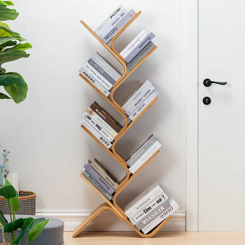 Tree Bookshelf 8-Tier Corner Bookcase