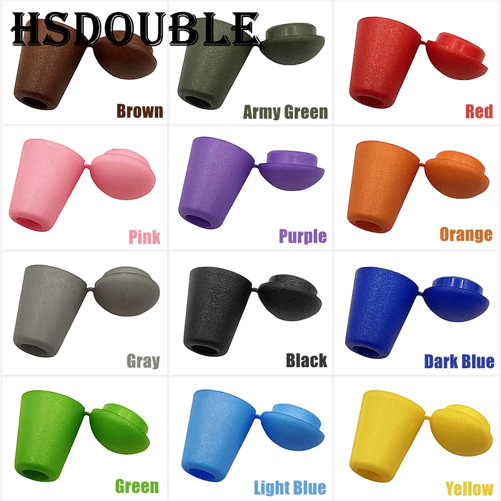 Cord Stopper 50Pcs Colorful Plastic For Paracord Clothes Bag