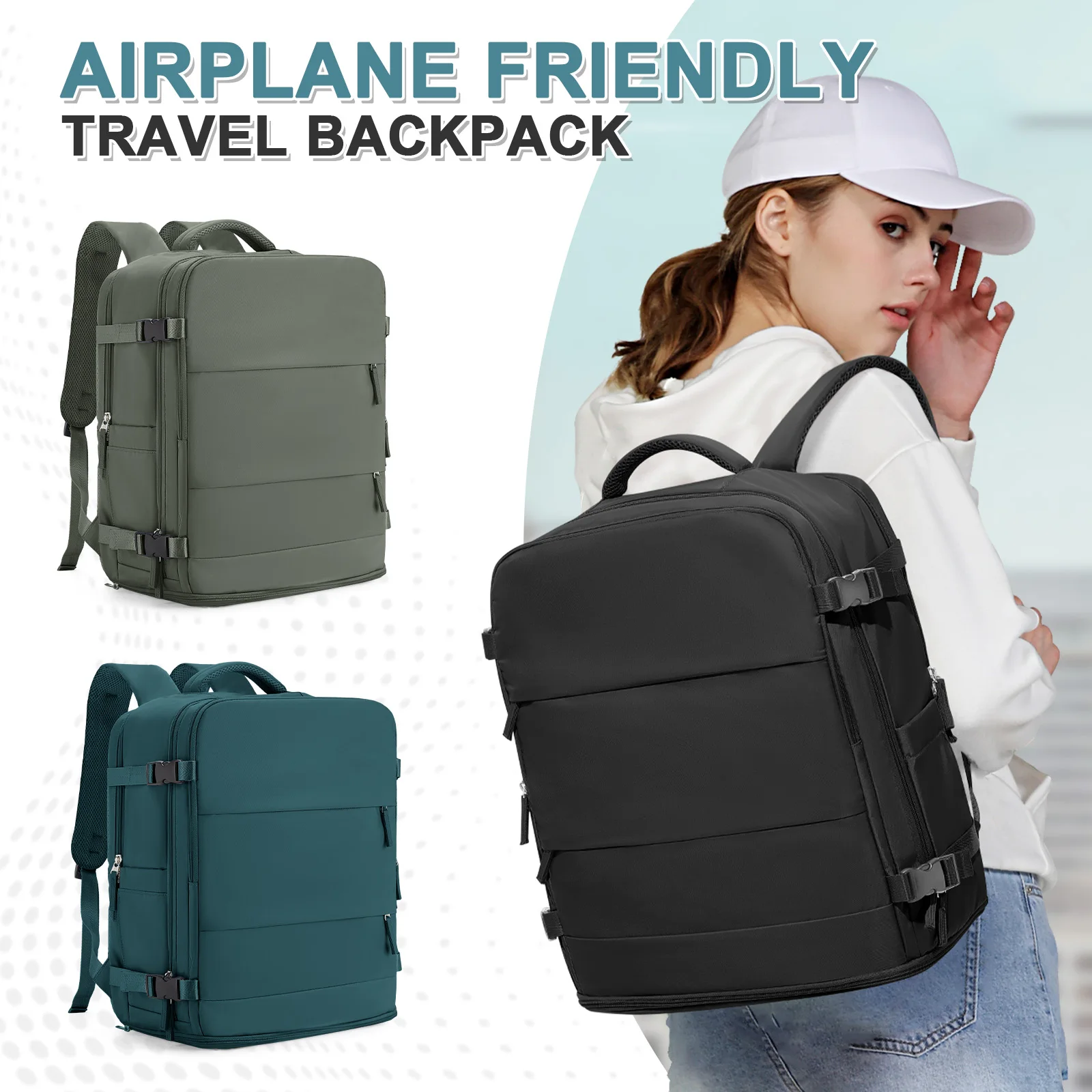 Travel Cabin Airplane Easyjet 45x36x20 Travel Backpack Suitcases Waterproof Backpack Cabin Luggage Laptop Anti-theft Backpack
