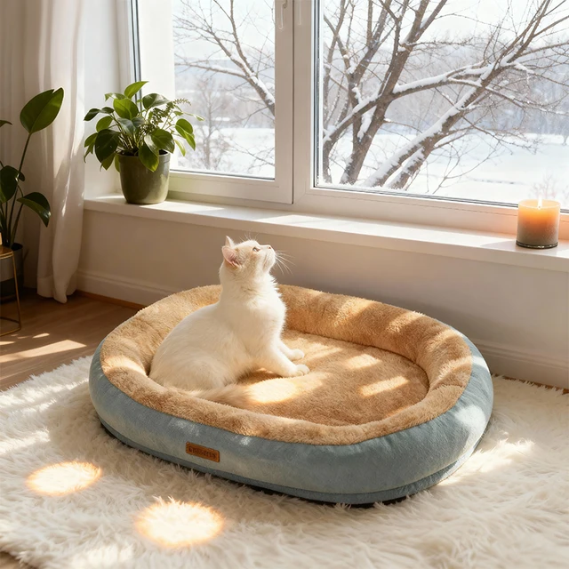 Winter Warm Small Dog Kennel Sleeping Puppy Cushion Cat Supplies Accessories Washable Calming Sofa Cat Dog Pet Bed Winter Warm Small Dog Kennel Sleeping Puppy Cushion Cat Supplies Accessories Washable Calming Sofa Cat Dog Pet Bed