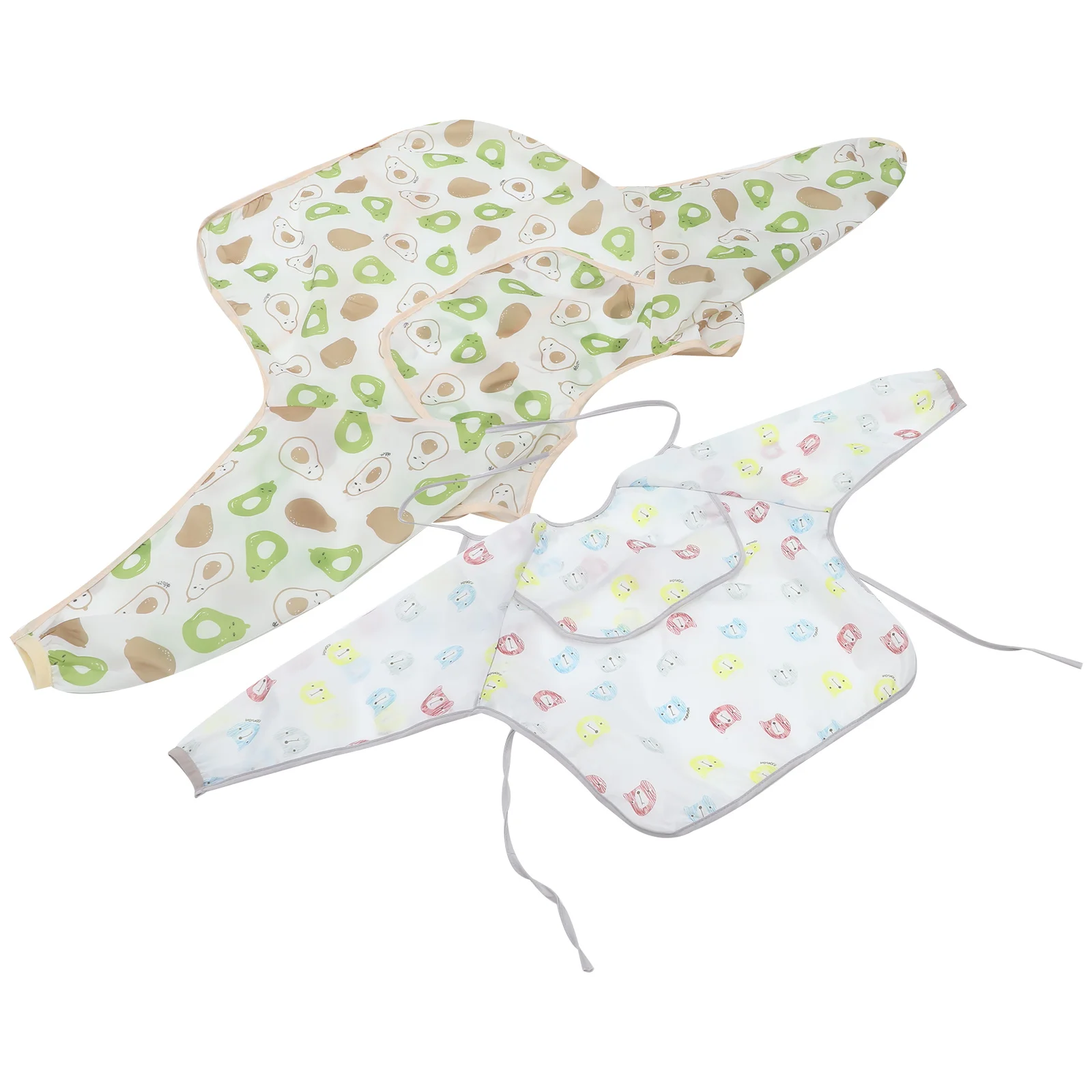 

2 pcs Toddler Feeding Bibs Baby Eating Bibs Long Sleeve Bibs Toddler Full Bibs for Home