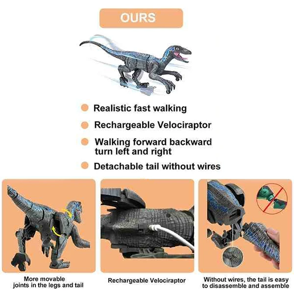 RC Dinosaur Walking Robot Toy For Kids Walk Flexibly Indoor And Outdoor For Christmas, Halloween, And Thanksgiving
