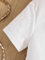 Ensemble jupe 2 pièces élégant et décontracté pour filles, printemps et été, t-shirt court à manches courtes avec imprimé papillon blanc + robe à bretelles avec imprimé papillon intégral, adapté aux tenues décontractées quotidiennes des filles de 8 à 12 ans, peut être utilisé comme cadeau. 4