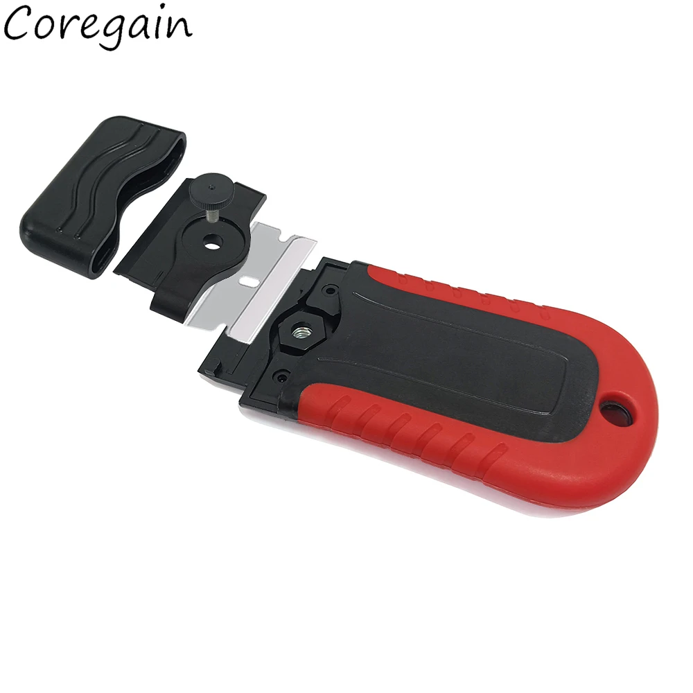 Razor Blade Scraper 5Pcs Blades Storage Tank Sticker Remover Cleaning Squeegee for Window Cooktop Oven Stove