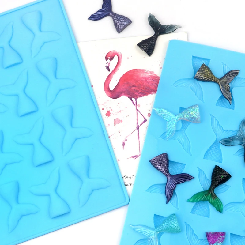 

16 Cavity Fish Tail Silicone Fondant Mold for Chocolate Lace Aromatherapy Candy Plaster Mould Cookies Dessert Soap Baking Tools