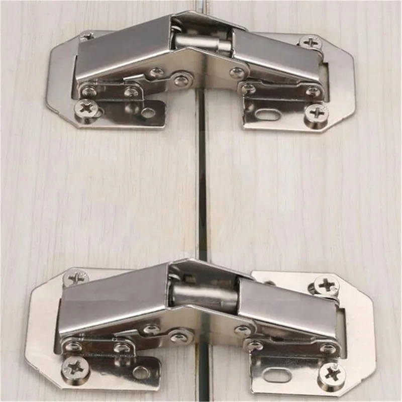 1Pc Bridge Shaped Spring Frog Hinge Cabinet Closet Door Hinges No Drilling Hole Furniture fittings Hardware Hinge