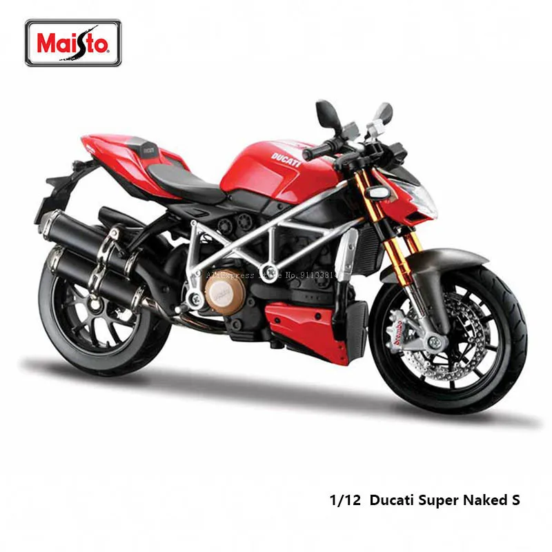 Maisto 1:12 Ducati Super Naked S Classic Motorcycle Brand Genuine Collection Die Casting Model Gift Static Toy Fuel Tank Metal