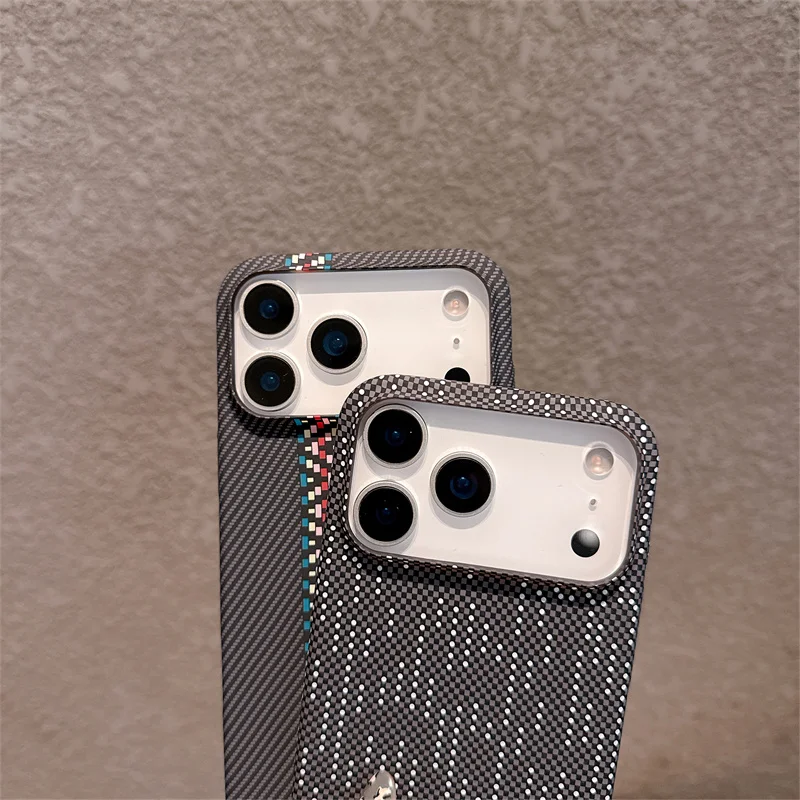 Luxury Carbon Fiber Texture Shockproof Phone Case - Hard PC Cover