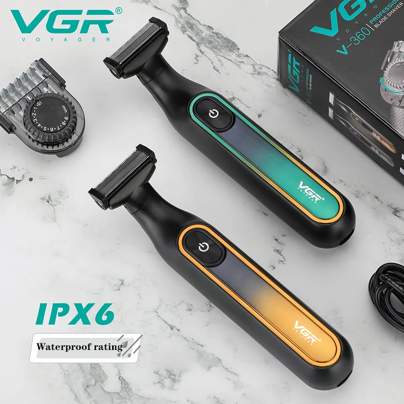 VGR Men's Face + Body Electric Shaver Beauty Set Beard & Body Trimmer Rechargeable Electric Shaver Wet & Dry