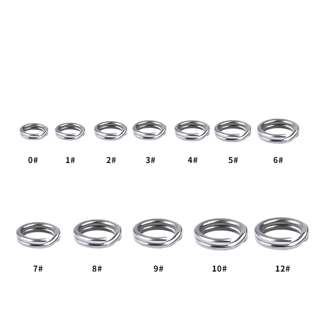 Stainless Steel Split Ring Fishing Double Oval Split Ring Solid