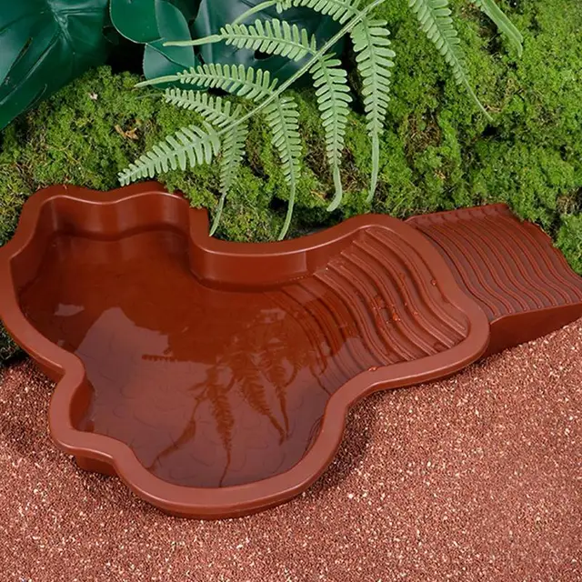 Turtle Bathing Pool Turtle Soaking Tub With Ladder Turtle Pool Landscape Fish Tank Decoration Aquarium Turtle Bathtub 3