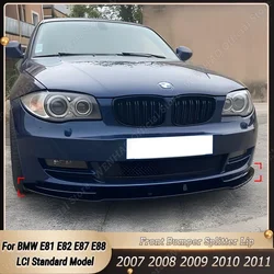 Car Front Bumper Lip Splitter Spoile Guard Diffuser Cover Trim for BMW 1 Series E81 E82 E87 E88 LCI Standard Model 2007-2011