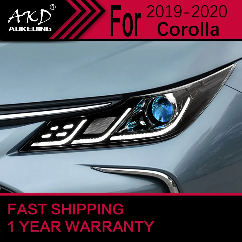 

Автомобильные фары для Toyota Corolla светодиодный ная фара 2019-2021, передняя фара Drl, объектив проектора, автомобильные аксессуары