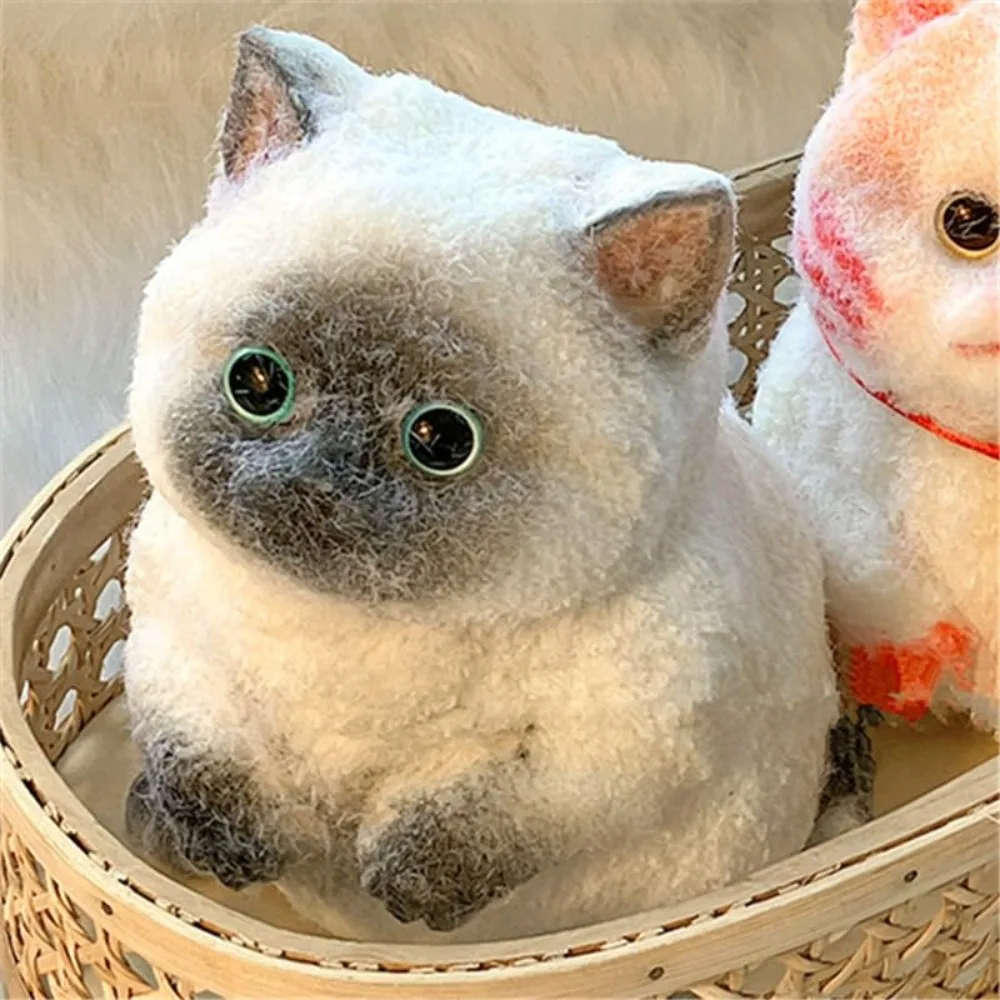 Cute Squishy Relief Squeeze Cat Toys Big Silicone Cat Squishy Fidget Relief Stress Toy With Flocking Surface Anxiety Relaxation 3