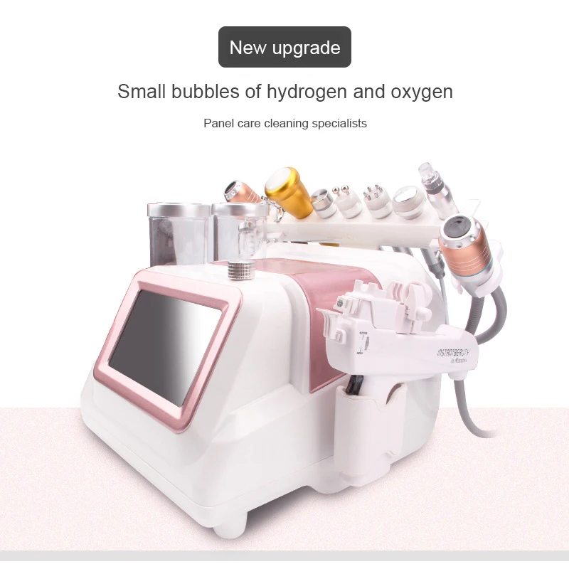 Hot Selling 12 in 1 Hydrogen Oxygen Bubble Instrument Clean Hydroxide Dermabrasion Machine Line engraved Water Light Instrument
