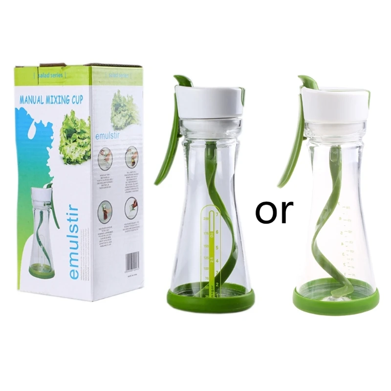 

Manual Mixing Cup Salad Dressing Stirring Blending Mixer Bottle Sauce Blender T21C